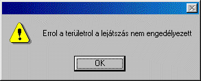 nem engedélyezett lejátszás
