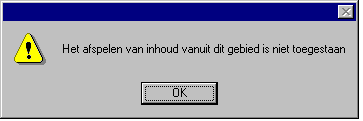 afspelen niet toegestaan
