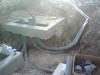 Electrical conduit at New Mexico job site