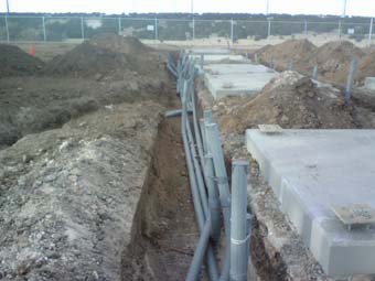 Electrical conduit at New Mexico job site
